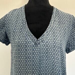 Anthropologie Cloth & Stone Printed Chambray Justine  Dress, Size XS
